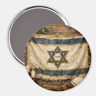Imán Bandera de Israel, Granja de Acuarela Rústica, Jud