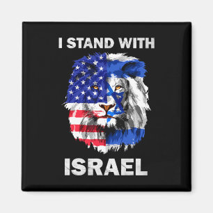 Imán Bandera de Israel y Estados Unidos León Estoy con