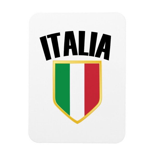 Imán Bandera de Italia Escudo (Vertical)