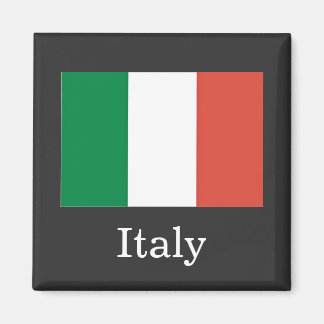 Imán Bandera de Italia, texto blanco,