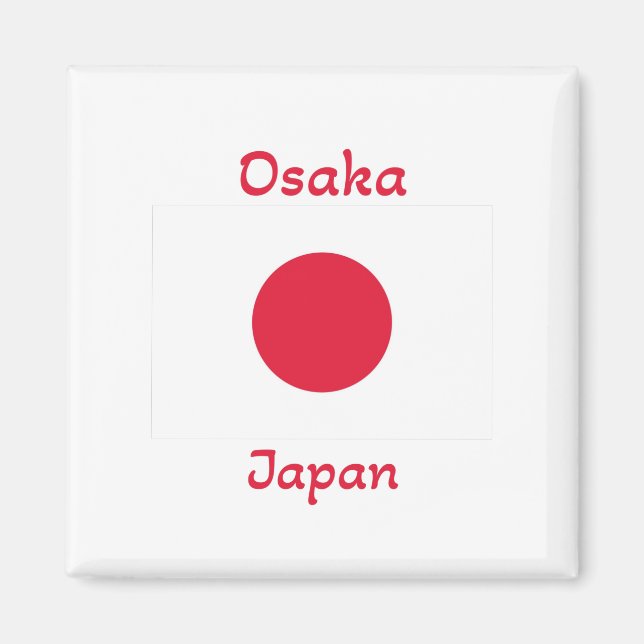 Imán Bandera de Japón de Osaka (Frente)