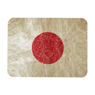 Imán Bandera de Japón en Grunge