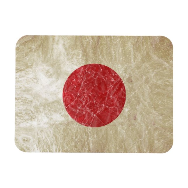 Imán Bandera de Japón en Grunge (Horizontal)
