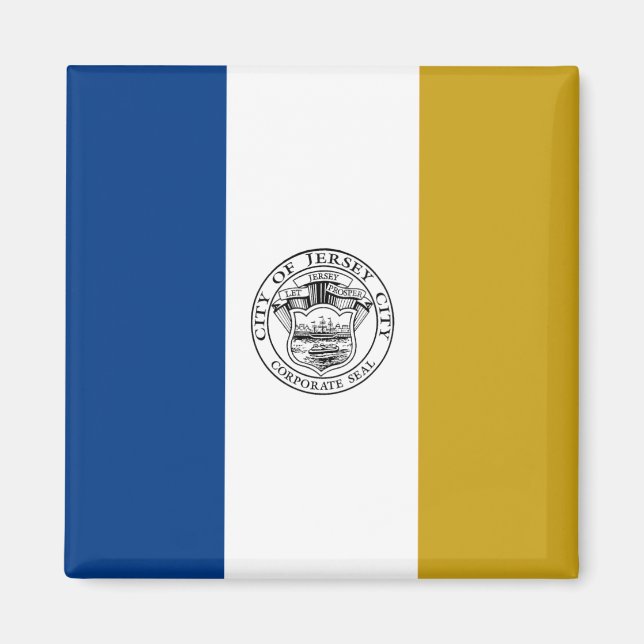 Imán Bandera de Jersey City (Nueva Jersey) (Frente)