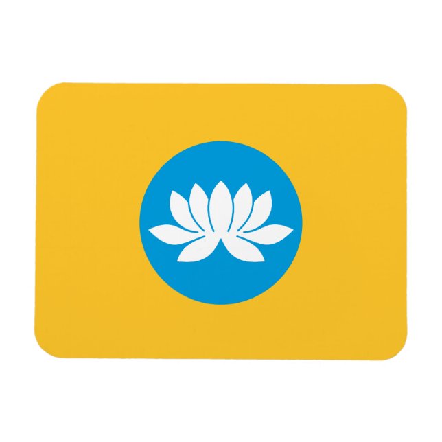 Imán Bandera de Kalmukia (Horizontal)