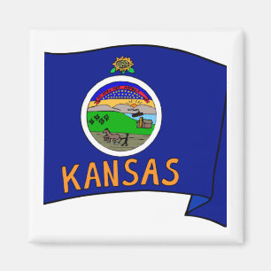 Imán Bandera de Kansas