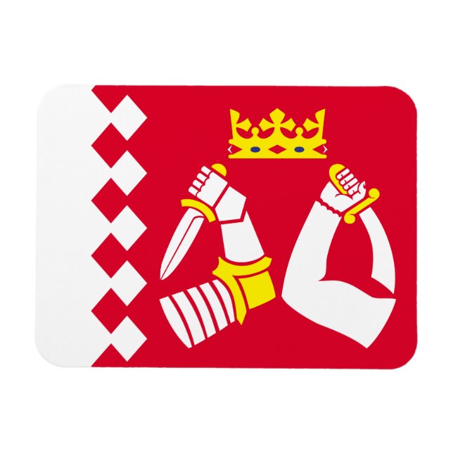 Imán Bandera de Karelia del Norte (Horizontal)