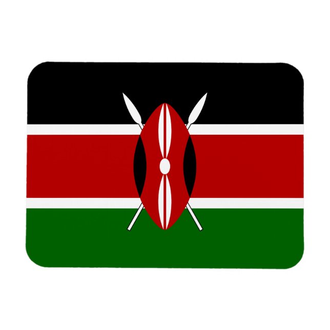 Imán Bandera de Kenia (Horizontal)