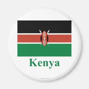 Imán Bandera de Kenia con nombre