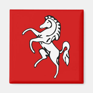 Imán Bandera de Kent (caballo blanco) (condado de Ingla