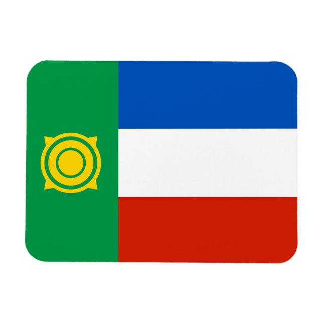 Imán Bandera de Khakassia (Horizontal)
