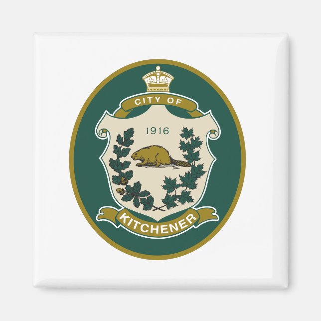 Imán Bandera de Kitchener (Ontario, Canadá) (Frente)