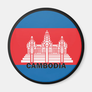 Imán Bandera de la calidad de Camboya Roundel