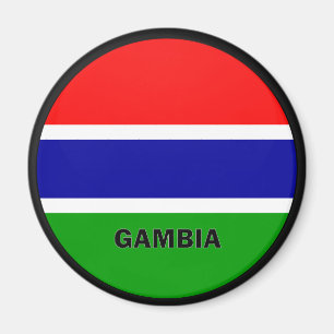 Imán Bandera de la calidad de Gambia Roundel