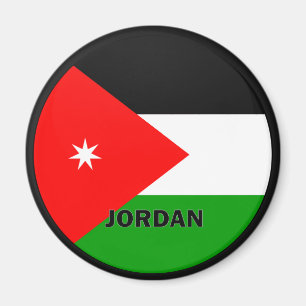Imán Bandera de la calidad de Jordania Roundel