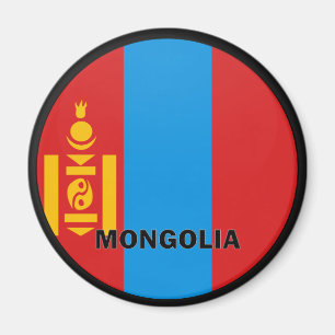 Imán Bandera de la calidad de Mongolia Roundel