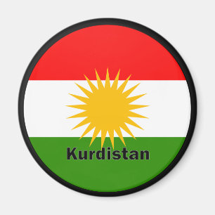 Imán Bandera de la calidad de Roundel del Kurdistan