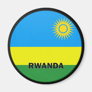 Imán Bandera de la calidad de Rwanda Roundel
