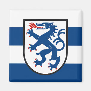Imán bandera de la ciudad de Ingolstadt alemania símbol