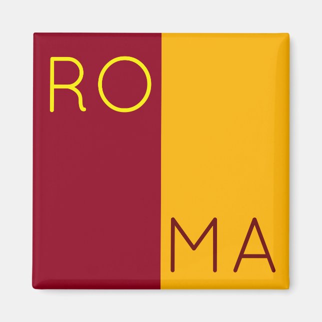 Imán Bandera de la ciudad de Roma, Italia (Frente)