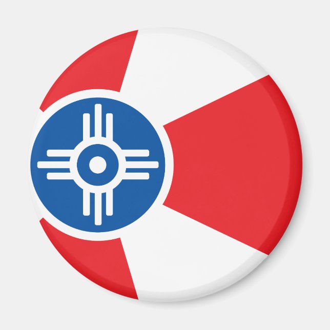 Imán Bandera de la ciudad de Wichita (Frente)