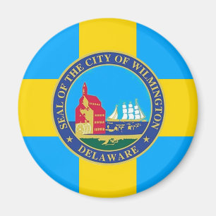 Imán Bandera de la ciudad de Wilmington, Delaware