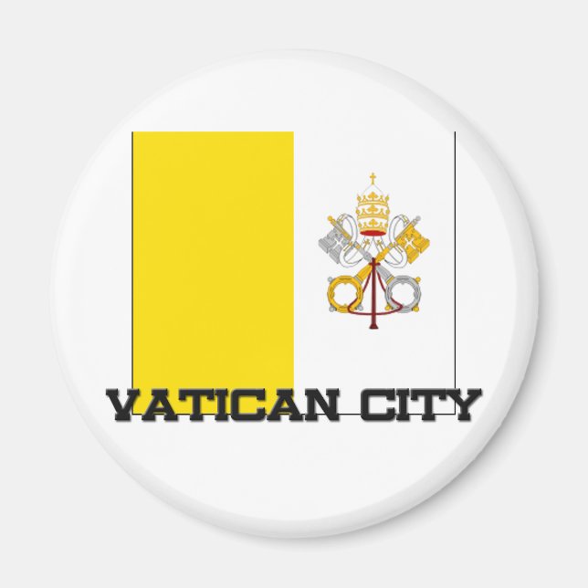Imán Bandera de la Ciudad del Vaticano (Frente)