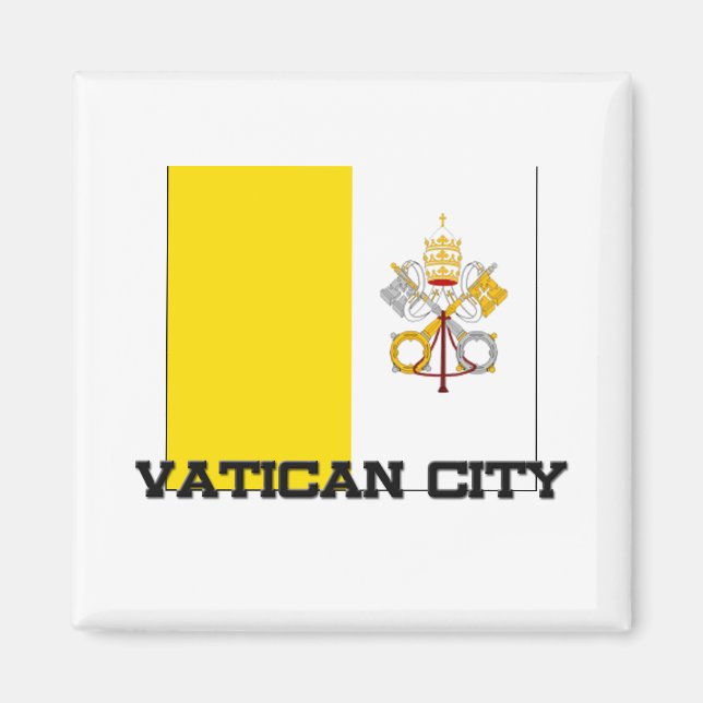 Imán Bandera de la Ciudad del Vaticano (Frente)