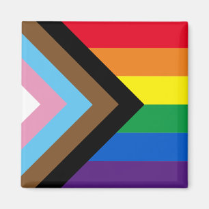 Imán Bandera de la diversidad gay inclusiva arco iris L