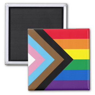 Imán Bandera de la diversidad gay inclusiva arco iris L