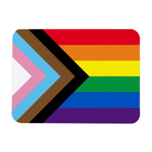Imán Bandera de la diversidad gay inclusiva arco iris L