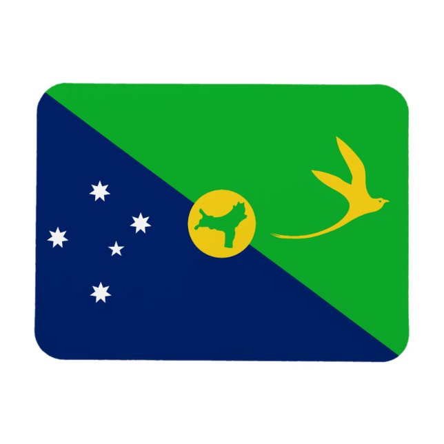 Imán Bandera de la isla de los navidades (Horizontal)