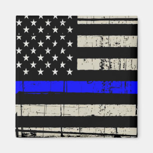 Imán Bandera de la Línea Azul Apoyo a la Policía Estado