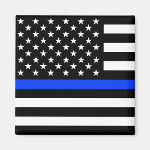 Imán Bandera de la policía de la delgada línea azul