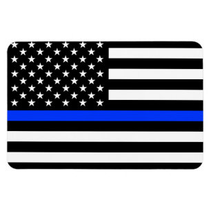 Imán Bandera de la policía de la Línea Azul Fina