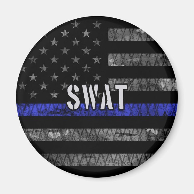 Imán Bandera de la policía de SWAT con problemas (Frente)