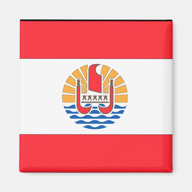 Imán Bandera de la Polinesia Francesa (Frente)