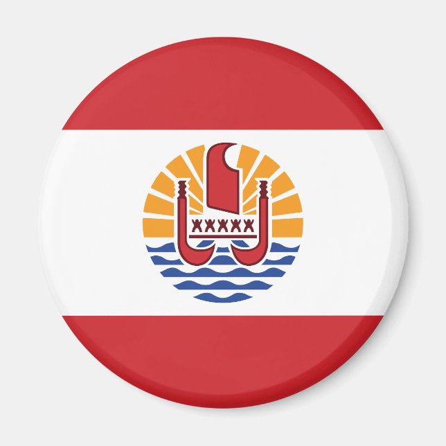 Imán Bandera de la Polinesia Francesa (Frente)