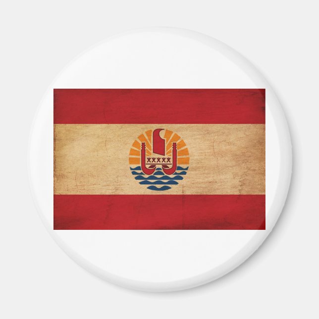 Imán Bandera de la Polinesia Francesa (Frente)