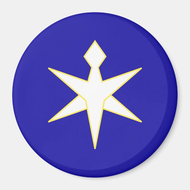 Imán Bandera de la prefectura de Chiba, Japón (Frente)