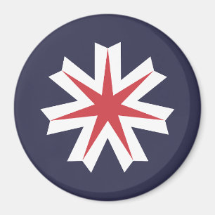 Imán Bandera de la prefectura de Hokkaido, Japón
