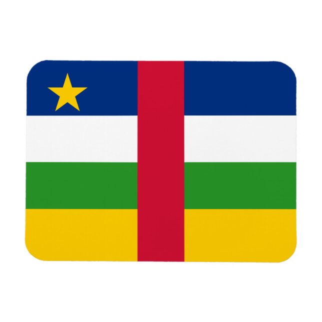 Imán Bandera de la República Centroafricana (Horizontal)