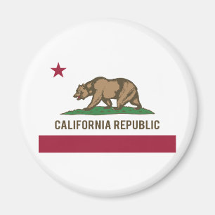 Imán Bandera de la república de California - color