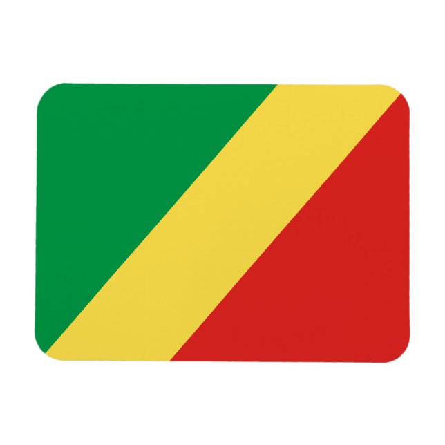 Imán Bandera de la República del Congo (Horizontal)