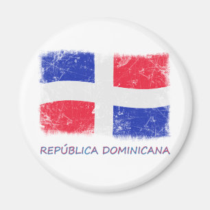 Imán Bandera de la República Dominicana del Grunge