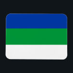 Imán Bandera de la República Komi<br><div class="desc">Bandera patriótica de la República de Komi</div>
