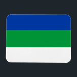 Imán Bandera de la República Komi<br><div class="desc">Bandera patriótica de la República de Komi</div>