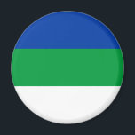 Imán Bandera de la República Komi<br><div class="desc">Bandera patriótica de la República de Komi</div>