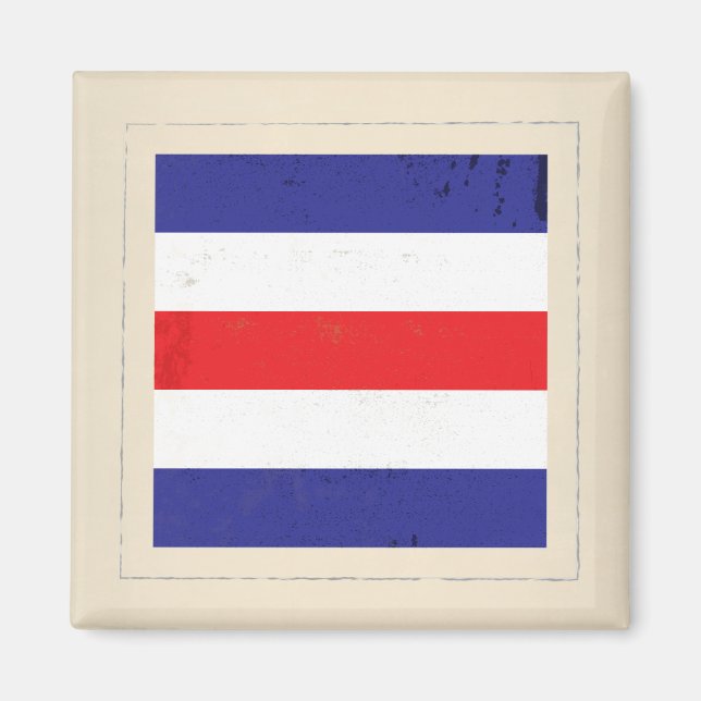 Imán Bandera de la señal de la letra náutica "C" (Frente)