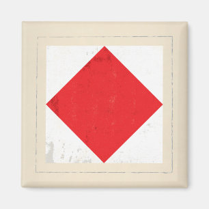 Imán Bandera de la señal de la letra náutica "F"